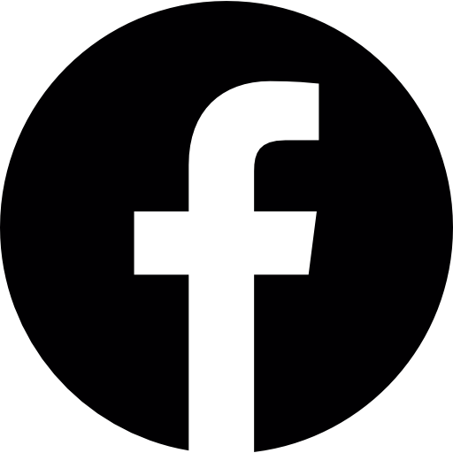 logo circulaire Facebook noir