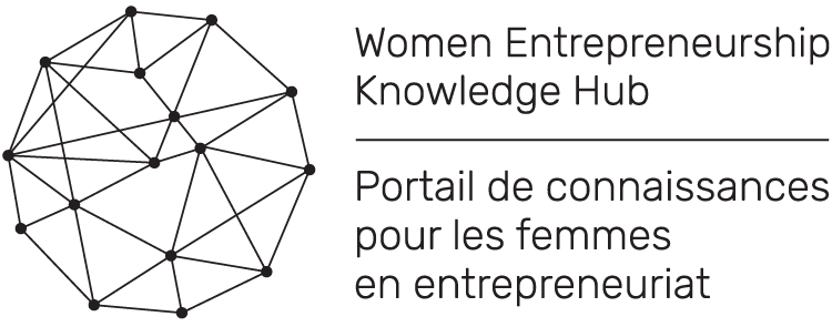 WEHK/PCFE logo portail de connaissances pour les femmes en entrepreneuriat